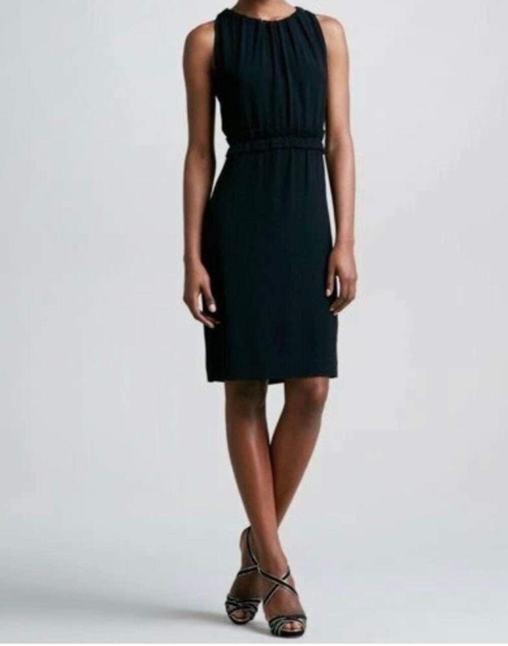 Kate Spade New York Sleeveless Tie Neck Dress Black Size 8